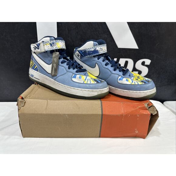 Nike Air Force 1 Mid PRM 313984-411 Michael VICK Size 11.5 COLLECTION ROYALE - Picture 1 of 12